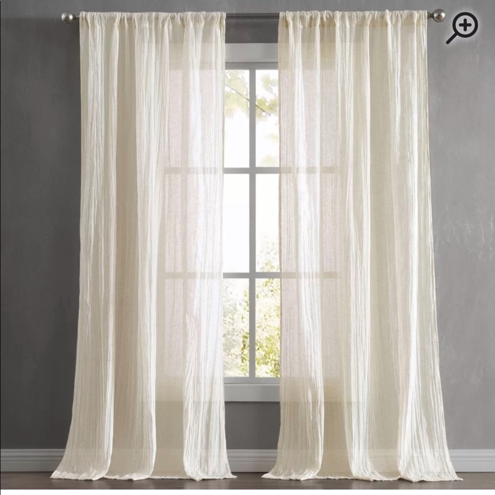 French Connection Natural Curtain Panels 100”x96”